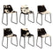 Swen Studio -  Dining Chair 6 pcs Genuine Goat Leather